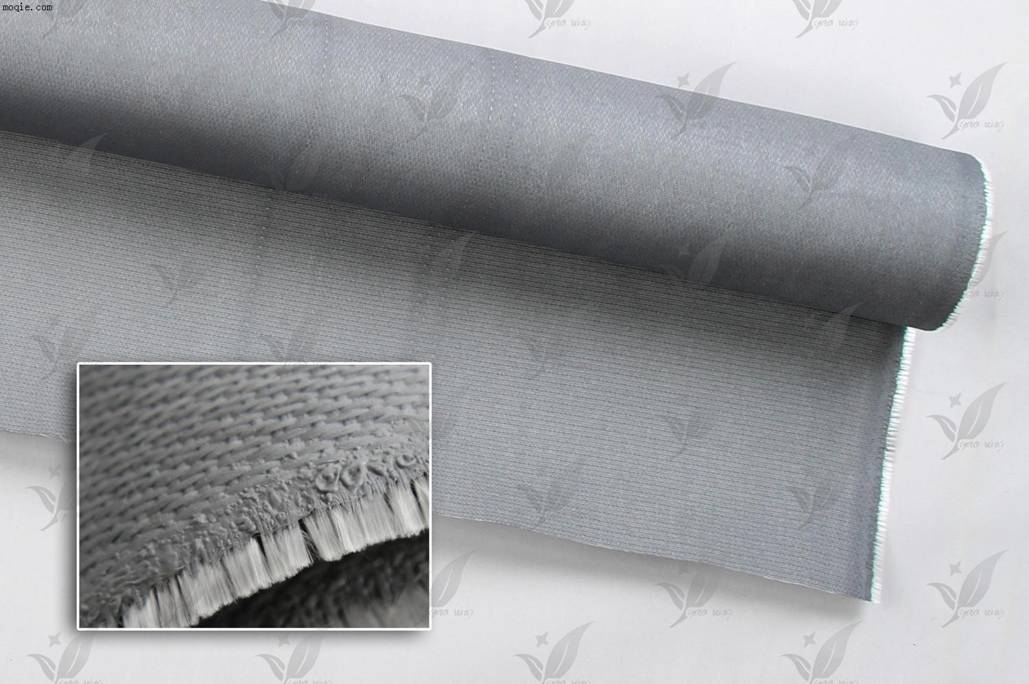 灰色硅橡胶布，挡烟硅胶布，卷帘用硅胶布